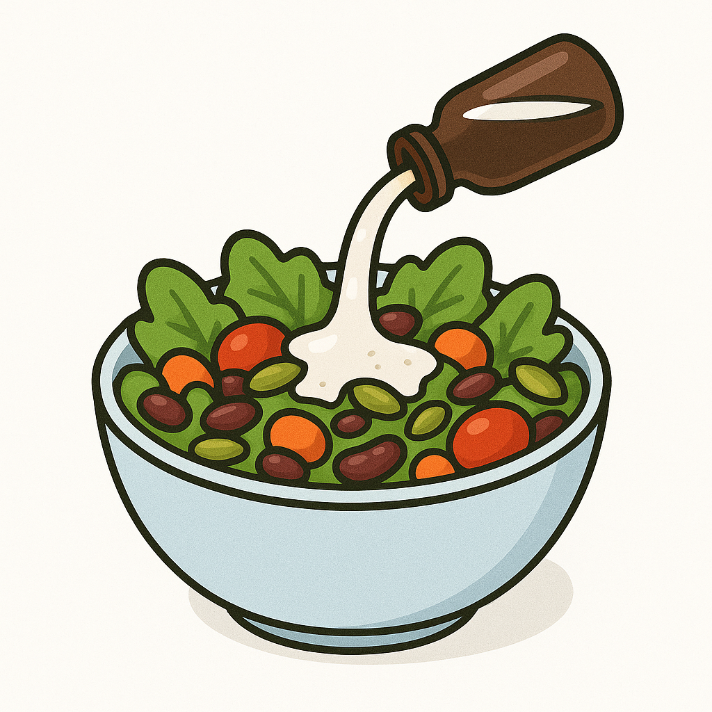 สลัดถั่วรวม + เมล็ดฟักทอง