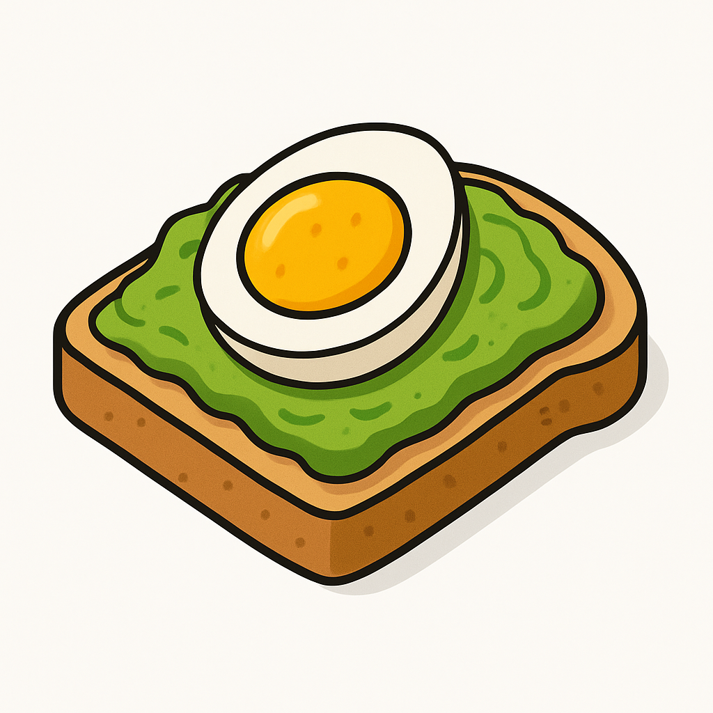 ไข่ต้ม + อะโวคาโดโทสต์